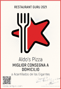 Certificado premio guru 2021 a mejor comida a domicilio