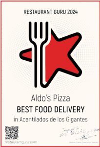 Certificado premio a mejor entrega de comida